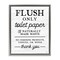 Stupell Industries Flush Only Toilet Paper Rules Floating Frame, design by Lux + Me Designs
